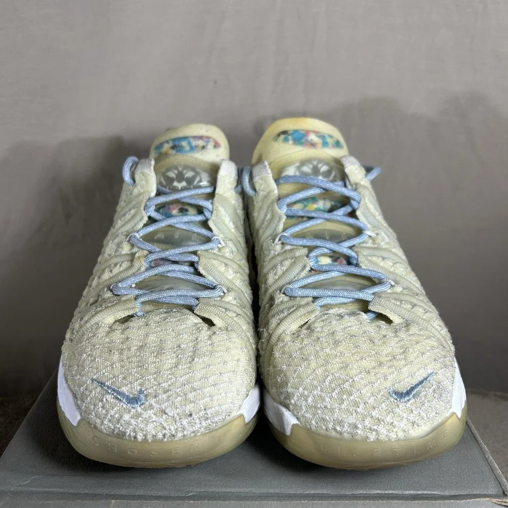 Nike LeBron 18 XVIII NRG GS Blue Tint White Basketball Shoes 6Y CT4677-400